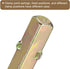 uxcell 2Pcs Door Knob Spindle, Spare Door Handle Spindle Bar, 50mm Long Door Spindle Replacement Door Handle Parts for 14mm Thick Doors, Gold...