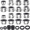 16 pcs Faucet Adapter Kit, CNYMANY Kitchen Aerator Adapter Set Male Female Sink Faucet Adapter Connecting Garden Hose Water Filter Standard Hose v...