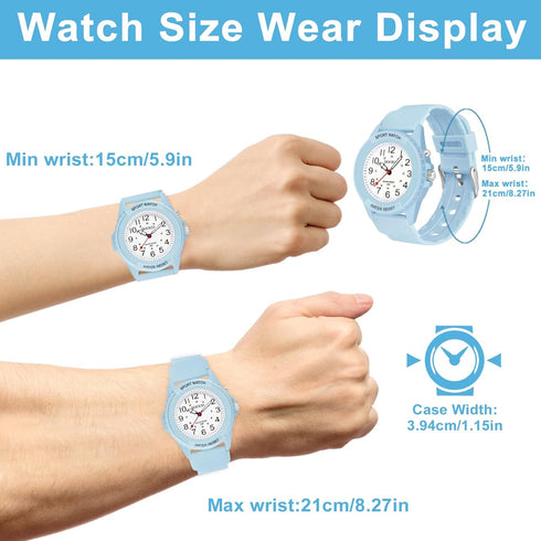 Waterproof Nurse Watch for Medical Professionals,Women Men, 24 Hour with Second Hand, Night Light, Military Time Easy to Read Dial, Soft and Breat...