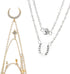 AROIC 20 PCS Pendant Necklace with 14 PCS Gold,6 PCS Sliver,20 styles of necklaces for Women Jewelry Fashion and Valentine Birthday Party Gift...