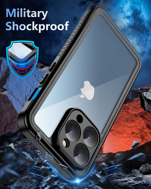 Oterkin for iPhone 15 Pro Case Waterproof,Shockproof Bumper iPhone 15 Pro Case with Built-in Screen Protector Anti-Scratches Anti-Dirt 360°Full Bo...