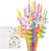 24 Reusable Unicorn Drinking Plastic Straws + 6 Temporary Tattoos for Girls | Birthday Party Supplies - Rainbow Unicorn Party Favors Decorations w...