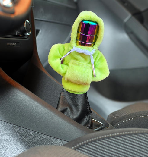 Gear Shift Cover Hoodie, Car Gear Shift Knob Cover, Shift Knob Hoodie, Cute and Funny Universal Car Shifter Cover (Green)...
