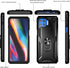 Androgate Compatible with Moto One 5G Case - Motorola One 5G UW Case with Tempered Glass Screen Protectors, Military-Grade Metal Ring Kickstand, 1...