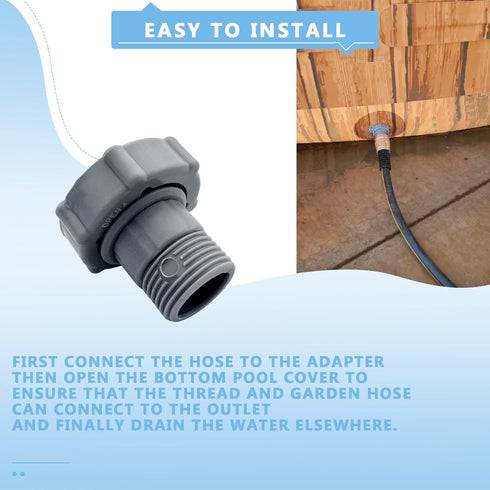 Swimming Pool Drain adapter Fitting Connects Fit for Coleman Pools,for Coleman P6A1420,P6D1420 Pools drain hose adapter 1.5-Inch ?2 Pack?...