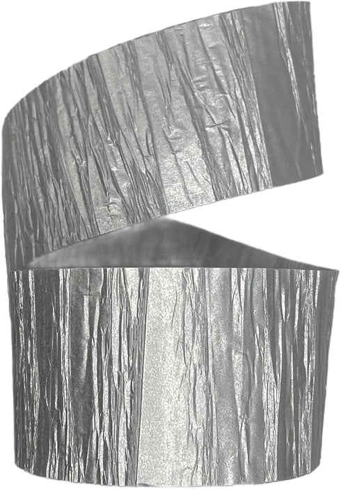 Purple and Silver Metallic Crepe Paper Color Streamers, 4 Rolls Total, Made in USA...