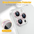 AGVEE 3+3 for iPhone 14 Pro 6.1" / 14 Pro Max 6.7" Camera Lens Protector, Bling Diamond & Bling Glitter Metal Ring 9H Tempered HD Glass Camera Pro...