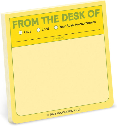 1-Count Knock Knock from The Desk of Sticky Note, 3 x 3-Inches, 100 Sheets Each...