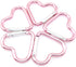 10pcs Heart-Shaped Aluminum Snap Hook Clip Key Holder, Keychain Clip (Light Pink)...