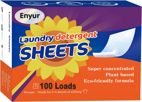 Laundry Detergent Sheets, Plant Fomula, Fresh Scent, laundry detergent pods (1Pack)...