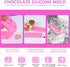 OBTANIM Silicone Number 0-9 3D Embossed Fondant Chocolate Mold with Stick Hole for Birthday Cake Decorating DIY Baking...