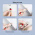 2 Pack Clam Clip Dispenser with 50 Colorful Metal Clip Refills Portable Handheld Paper Fast Clam Clip Dispensers Cherry and White Bear...