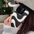MZELQ Compatible with iPhone 15 Pro Case, Cute Pattern Wave Black and White, Screen Protector Camera Protection Lens Shockproof Phone Case for Gir...