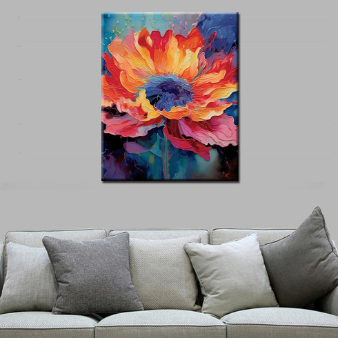 Aihonmin Sacred Peony flower Paint by Number for Adult, Graffiti Painting by Number Kits On Canvas?DIY Oil Painting Acrylic Paints Painting,living...