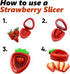 MSC International 87312 Joie Strawberry Hull and Slice, BPA free, FDA approved, 2-Piece Set, Red...