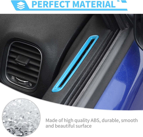 Door Air Conditioner Vent Panel Trim Cover Interior Accessories Compatible with Dodge Charger 2011-2023,Light blue......