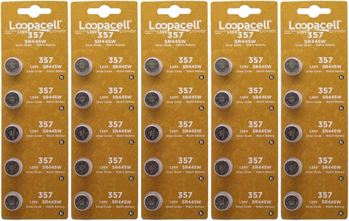 25 SR44W SR44 357 V357 Silver Oxide Watch Battery...