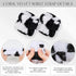CAVETEE 3 Piece Cute Makeup Headband for Women, Spa Cosmetic Elastic Makeup Headband and Wristband Set for Women Girl Wash Face Skincare Makeup Sh...