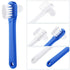 Denture Brush Dual Head Toothbrushes Hard Denture Cleaning Brush Denture Toothbrush Cleaning Brush False Teeth Brush Toothbrush for False Teeth Cl...