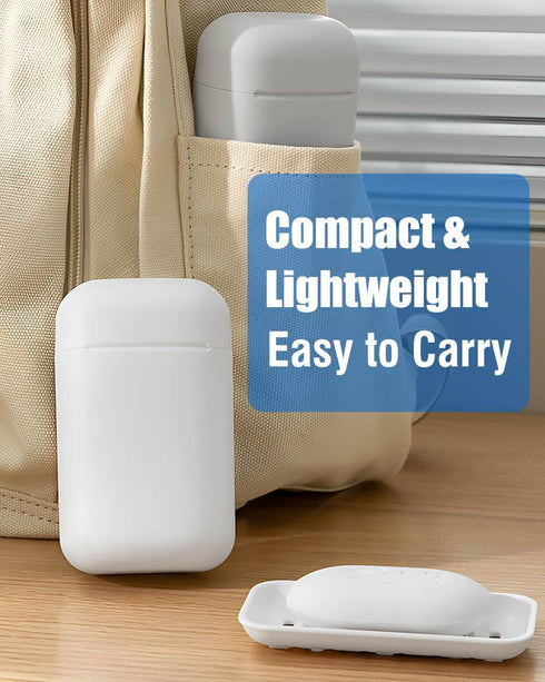 Minimalist Travel Soap Case with Removable Draining Tray, Enhanced Leak-Proof Travel Soap Container with Silicone Seal, Compact Portable Travel So...