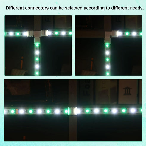 35 Pieces LED Strip Connector 5 Pin Solderless LED Light Connector L Shape LED Lights Extension T Shape Solderless LED Adapter Connector for 5050 ...