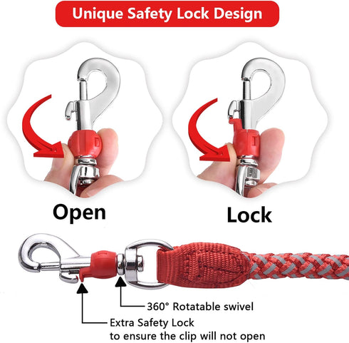 Dog Training Leash for Small to Medium Dogs, Rope Dog Leash, Chew Proof and Reflective Dog Lead...