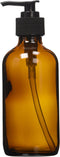 NaRaMax 8 oz Amber Glass Lotion / Soap Dispenser with Black Pump...