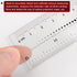 2pcs Film Flexible Ruler 12 Inch 1mm Scale PET Plastic Folding Straight Ruler Calibration Soft Ruler Measuring Tool for Factory, Transparent...
