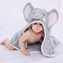 Baby Hooded Towel with Unique Animal Design Ultra Soft Thick Cotton Bath Towel for Newborn (Elephant)...
