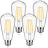 4-Pack Vintage E26 LED Edison Bulbs 100W Equivalent 1400LM High Brightness 8W ST58 LED Filament Light Bulbs 4000K Daylight White Medium Base CRI90...