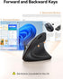 Ergonomic Mouse, 2.4GHz Optical Vertical Mouse with 5 Adjustable DPI Levels, Up to 4800 DPI, Silent Wireless Mouse with 6 Ergonomic Buttons for La...