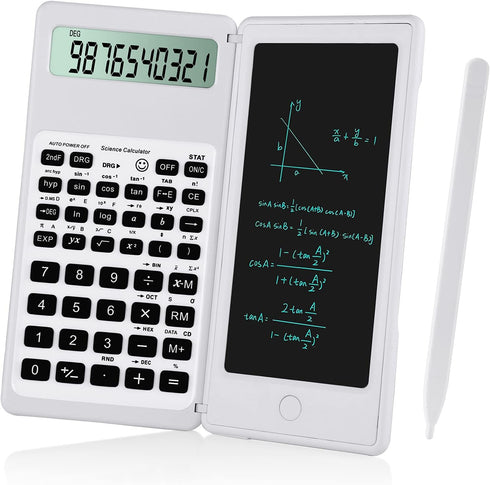Scientific Calculators for Students, 10-Digit Large Screen, Math Calculator with Notepad, Classroom Must Haves for Middle High School Supplies & C...