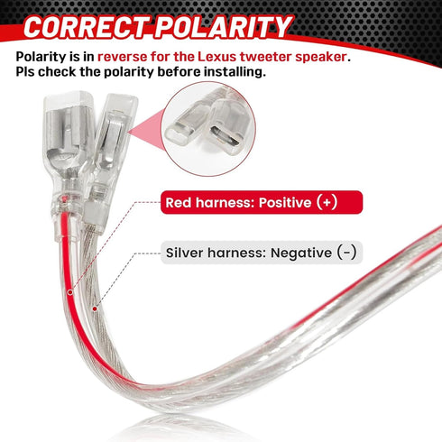 RED WOLF Front or Rear Door Speaker Wire Harness Connector Adapter for Toyota 2018-2022, Camry RAV4 Avalon, 2020 Tacoma Door Speakers, Lexus is CT...