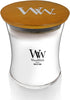 WoodWick Medium Hourglass Candle White Teak - Premium Soy Blend Wax Pluswick Innovation Wood Wick Made in USA...