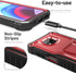 ExoGuard for Moto G Power 2021 Case, Rubber Shockproof Full-Body Cover Case Built-in Screen Protector and Kickstand (Red)...