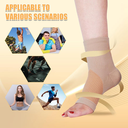 3 Pairs Neuropathy Socks, Soothe Relief Socks for Neuropathy Pain Women Men, Plantar Fasciitis Toeless Compression Socks Comprex Ankle Sleeves for...