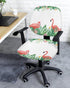 Summer Flamingo Office Chair Cover Stretchable Computer Chair Seat Cover Backrest Slipcovers, Green Botanical Tropical Plants Stretchable Rotating...