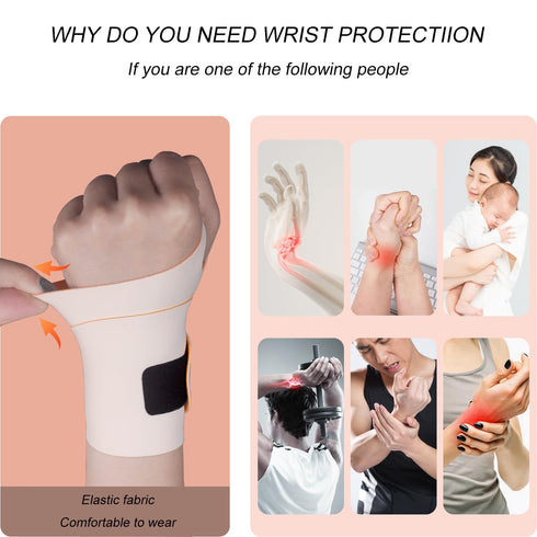 Ultra-Thin Wrist Brace for Carpal Tunnel - Adjustable Wrist Brace Support for Pain Relief, Arthritis, Tendonitis, Basketball Tennis Badminton Yoga...