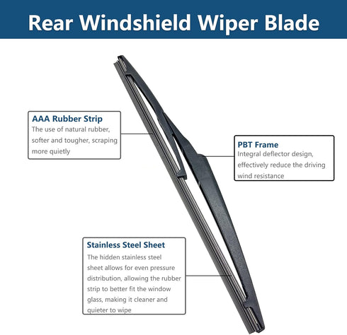 Rear Windshield Wiper Blade Arm Set for Lexus NX200T 2015-2017/ Lexus NX300 2018-2020 / Lexus NX300H 2015-2020/ Land Rover Discovery Sport 2015-20...