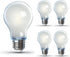 Feit Electric A19 LED Filament Light Bulbs, 40W Equivalent, Dimmable, E26 Standard Base, 450 Lumens, 5000K Daylight, 13 Years Lifetime, Frosted Wh...