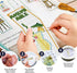 FREEBLOSS 22 * 8cm 6 Set Cross Stitch Bookmark Kits Plaid Cocktail Cross Stitch Patterns DIY Bookmarks Cross Stitch Kits Stamped Embroidery Bookma...