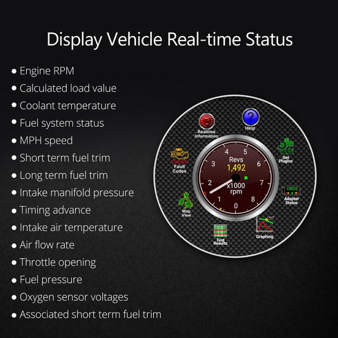 2024 Eonon V0056 OBD2 OBDII, Diagnostic Scanner, Bluetooth Scan Tool Adapter for GMA12S-U,UA12S-PLUS-U,Q03SE,Q50SE,Q53SE,Q63SE,Q65SE,Q80SE Car Ste...