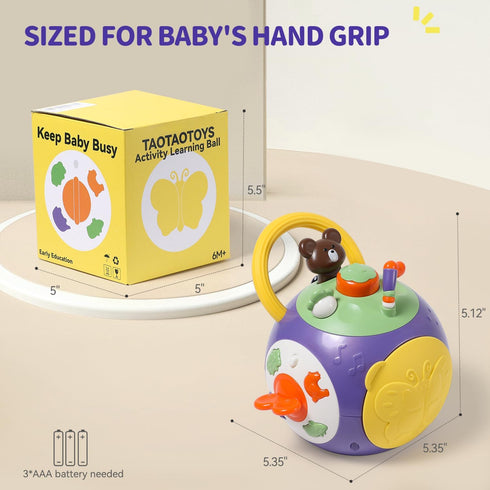 Baby Busy Learners Activity Cube Montessori Toddler Toys for 1-3 Year Old,17-in-1 Travel Activities Educational Learning Baby Toys for 6 12 18 Mon...