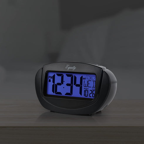 Equity by La Crosse 31022 Insta-Set LCD Alarm Clock, Black...
