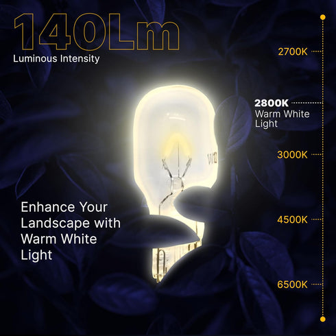 Landscape Low Voltage - 12 Volt 11W - T5 Wedge Bulbs - Compatible with Malibu Lights - Garden - Deck Light Bulbs - Yard Bulbs - 10 Pack (Clear)...