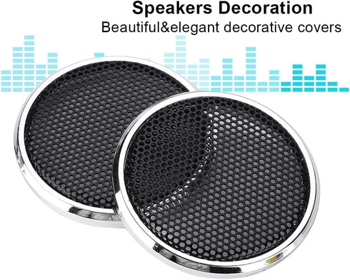 Wendry Speaker Covers, Metal & ABS Material Speaker Cover, 1 Inch Decoration Protective Grills Cover, Speaker Decoration Protective (2PCS)...