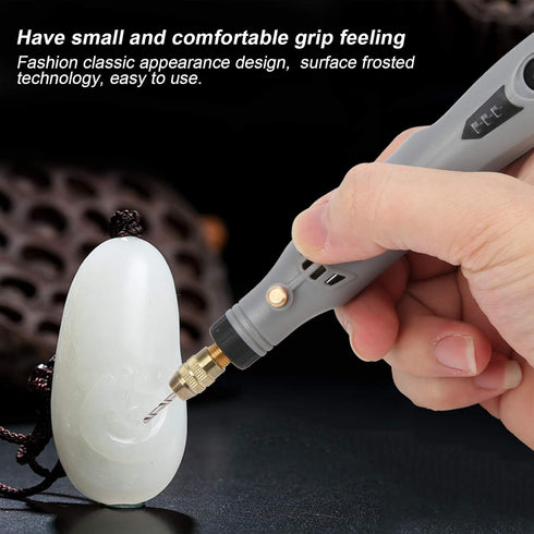 Cordless Rotary Tool Kit, Electric Mini Grinder Drill Set with 3 Gear RPM, 0.5-3.5mm Clamping Range, Multi Purpose Rechargeable Polishing Machine ...