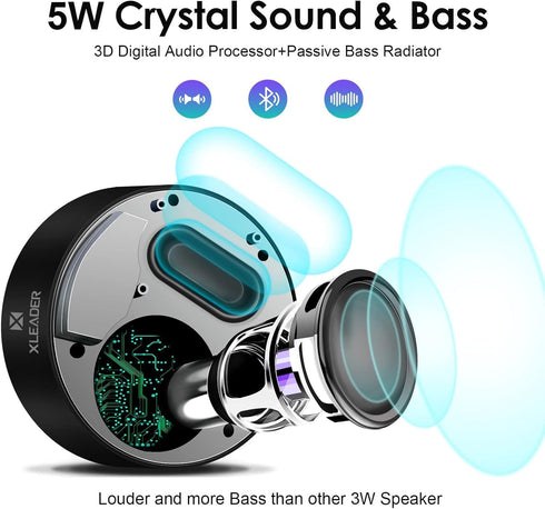 XLEADER Small Bluetooth Speaker (Gift Box Packed) Portable Speakers Bluetooth Wireless with Mic/Micro SD/Aux input, Touch Design, Deep Bass, 12H P...