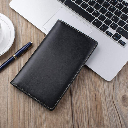 Sooez Leather Professional Business Card Book Holder Organizer, 240 Card Capacity PU Name Card Credit Cards Booklet (Purple)...