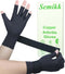 Copper Arthritis Gloves with Adjustable Wrist Strap for Women Men, Fingerless Compression Gloves for Arthritis, Carpal Tunnel, Pain Relief, Swelli...